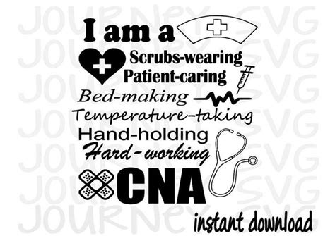 CNA SVG File, Nurse Svg, Nurse Gift Svg, Gift for Her Svg, Er, Rn - Etsy | Cna quotes, Job ...