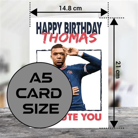 Kylian Mbappe Birthday Card PSG France Personalised - Etsy