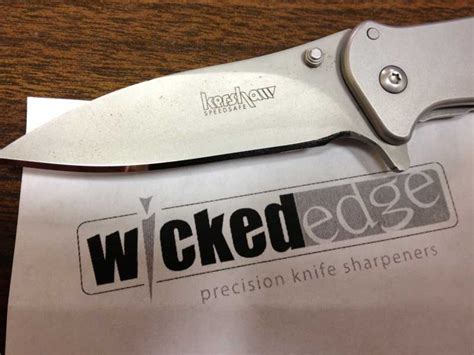 Kershaw Zing recent sharpening. – Wicked Edge Precision Knife Sharpener