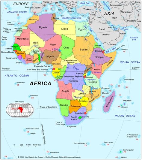 Map of Africa Political Pictures