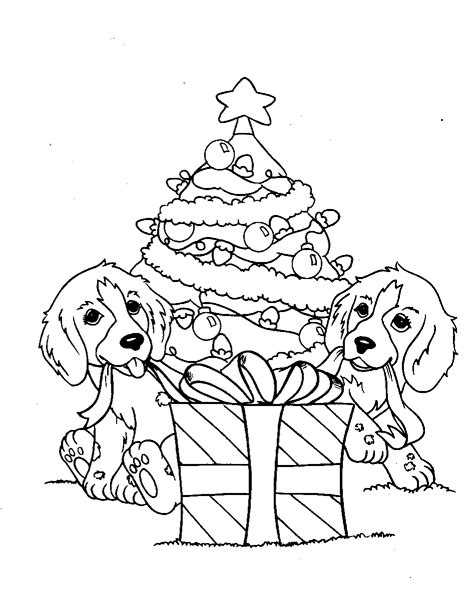 Christmas Coloring Pages Of A Dog - Coloring Home