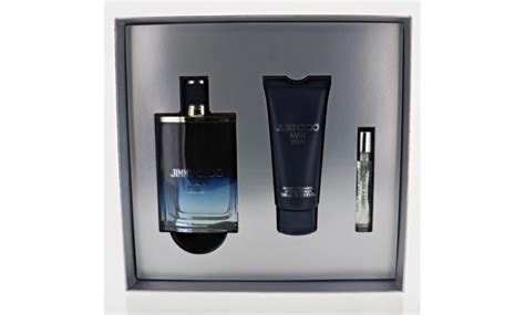 Jimmy Choo Man Blue By Jimmy Choo 3 Piece Gift Set - 3.3 Oz Eau De Toilette | Groupon