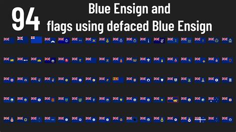 94 Blue Ensign and flags using defaced Blue Ensign - YouTube