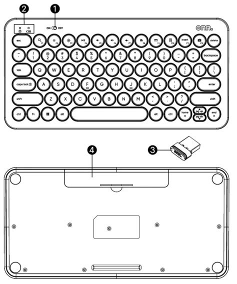 onn 100122491 Compact Wireless Keyboard User Guide