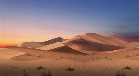 Sand Dunes In Desert At Sunrise Photograph by Buena Vista Images | Fine ...