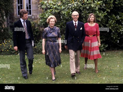 Margaret Thatcher and family Stock Photo - Alamy