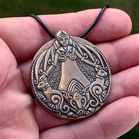 Freya Necklace / Pendant | Freyja Norse Mythology Goddess Jewelry ...