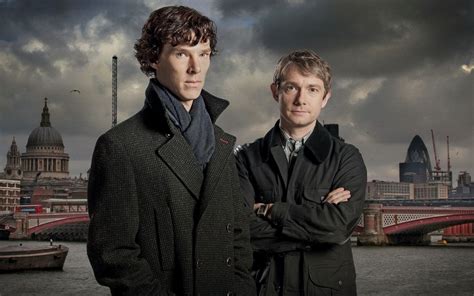 φόντο : Σέρλοκ Χολμς, dr john watson, Martin Freeman, Benedict Cumberbatch 1920x1200 ...