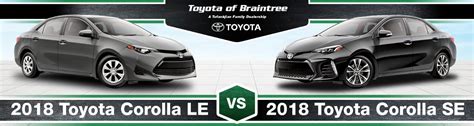 2018 Toyota Corolla LE vs. SE Trim Comparison in Braintree, MA | Toyota of Braintree