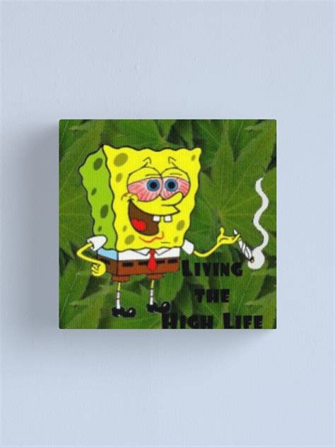 "Spongebob 420" Canvas Print by hansl | Redbubble