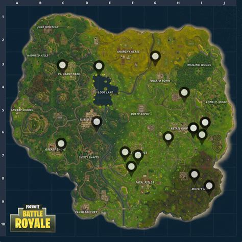 Fortnite: Supply Llama Locations | All 15 Locations [MAP] - Gameranx