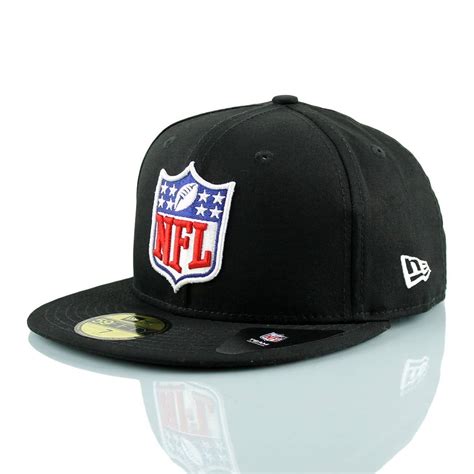 New Era NFL Shield Logo 59FIFTY Fitted Football Cap Schwarz | TAASS.com: The All American Sports ...