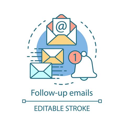 Follow-up emails concept icon. Attracting clients idea thin line illustration. Email marketing ...