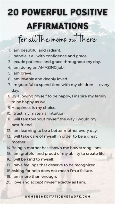 60 Powerful Affirmations for Moms - Women's Meditation Network