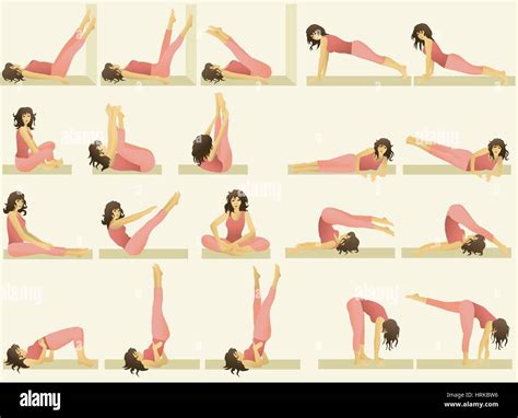 Set of simple gymnastic exercises Stock Vector Image & Art - Alamy