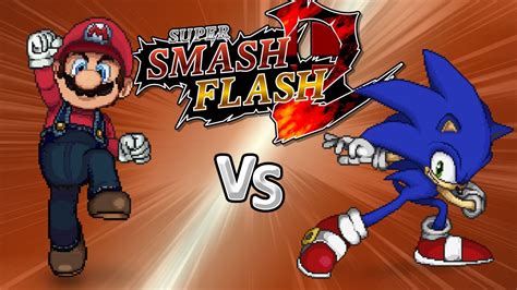 Mario VS Sonic - Super Smash Flash 2 (online) - YouTube