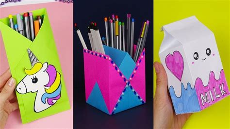 30 DIY School Supplies | Easy DIY Paper crafts ideas - YouTube