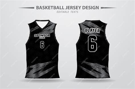 Premium Vector | Black Basketball jersey design for sublimation printing