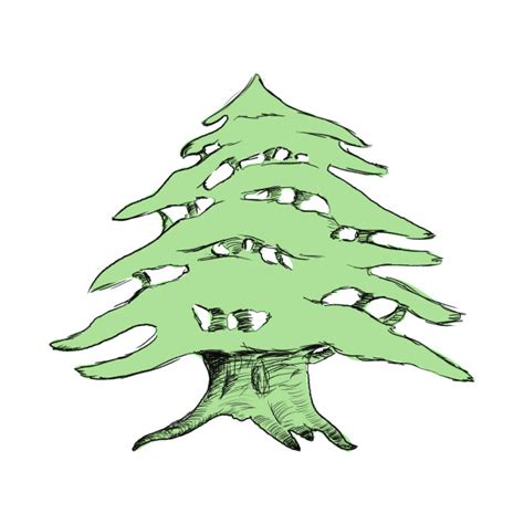 Cedar Tree Sketch at PaintingValley.com | Explore collection of Cedar ...