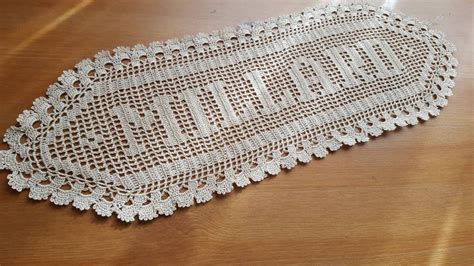 Personalized crochet name doily. crochet custom family name, last name ...