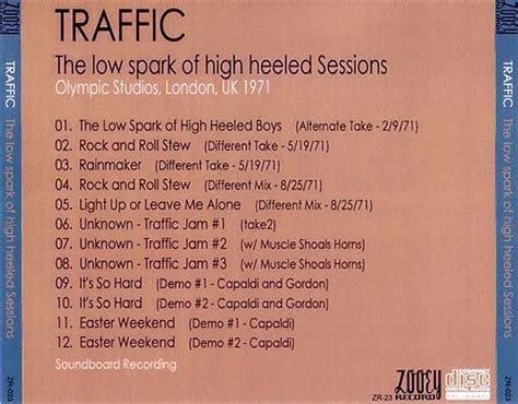 The Witchwood Records: Traffic - The Low Spark of High Heeled Boys Sessions