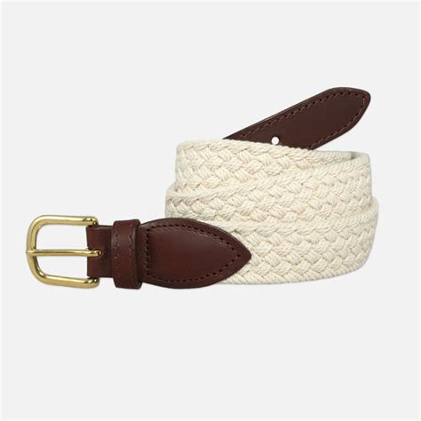 YRI Men's Braided Cotton Belt - White – Murray's Toggery Shop