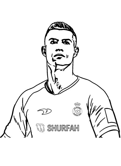 Cristiano Ronaldo Al Nassr Coloring Page Coloring Hom - vrogue.co