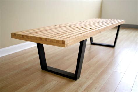 George Nelson Bench Natural Wood | Shop Nelson Platform Bench – FurnishPlus