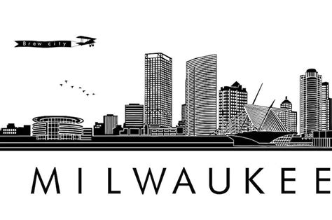 Milwaukee Skyline Print Brew City Skyline Print | Etsy