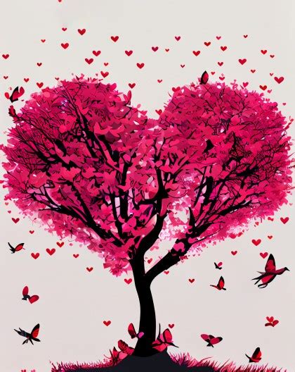 20+ Heart Symbol Tree | Free Vectors | Free Images | 123Freevectors