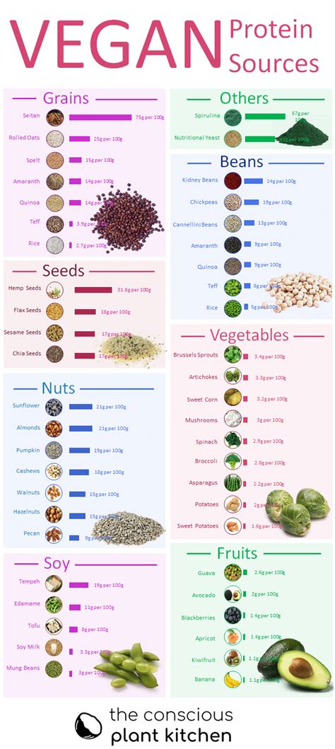 Vegan protein chart – Artofit