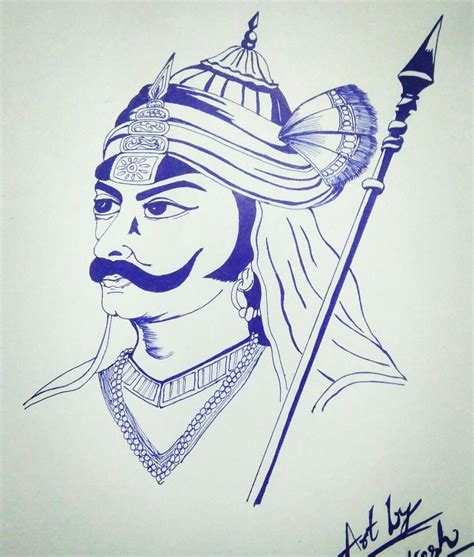 Maharana pratap sketch | Mahabharata quotes, History, Male sketch