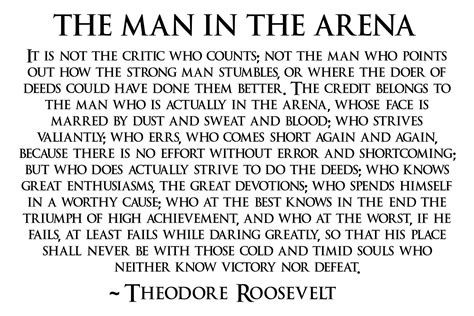 Buy Theodore Roosevelt Man In The Arena Teddy Roosevelt 24x36 (TEDDY4 ...