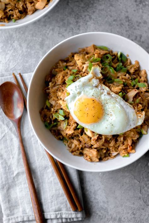 easy chicken and kimchi fried rice | So Much Food