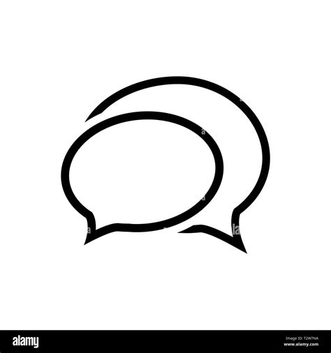 Talk icon, chat sign in flat style. Chat bubble symbol isolated on white background. Vector ...