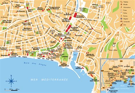 Nice France Tourist Map - Nice France • mappery