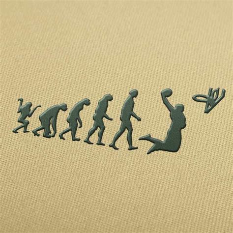 Basketball Evolution Embroidery Design Download - EmbroideryDownload