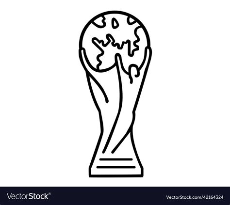 Mondial fifa world cup symbol design trophy Vector Image