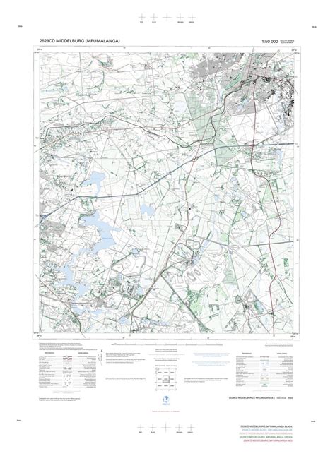 2529CD MIDDELBURG (MPUMALANGA) Map by Chief Directorate: National Geo ...