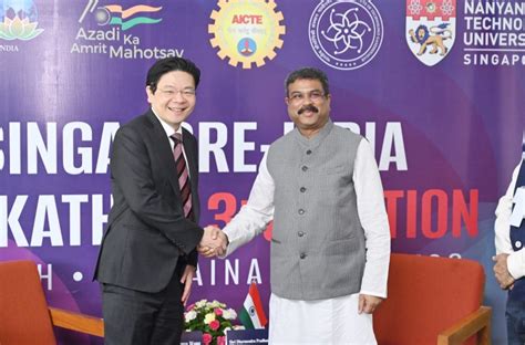 Dharmendra Pradhan meets Deputy Prime Minister of Singapore - The Canara Post