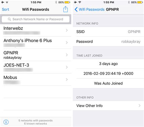 This jailbreak app for iOS shows all your Wi-Fi network passwords