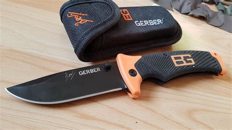 Gerber Bear Grylls Survival Folding Sheath Knife, Fine Edge 31-002947 ...