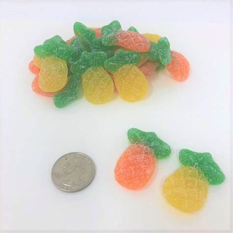 Gummi Sour Pineapples pineapple shapes bulk gummy candy 1 pound ...