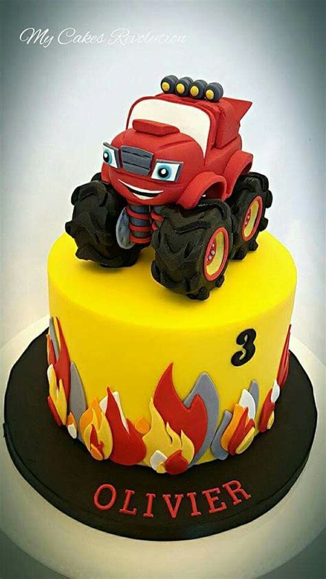 Amazing Blaze and the monster machines cake | Blaze birthday cake, Monster truck birthday cake ...