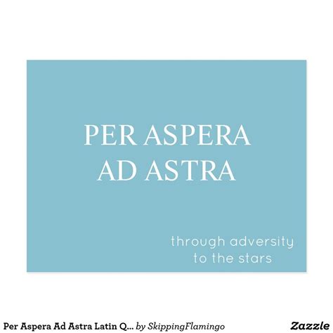 Per Aspera Ad Astra Latin Quote Postcard - Aqua | Zazzle.com | Latin quotes, Postcard, Quotes