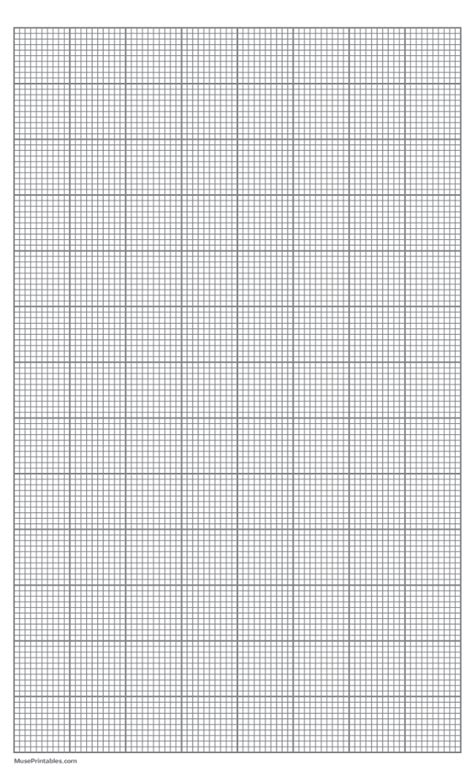 Printable 10 Squares Per Inch Gray Graph Paper for Legal Paper. Free ...