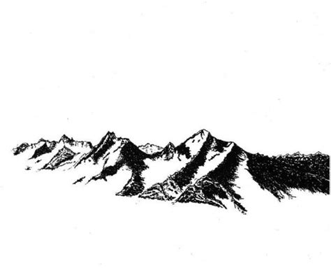 Black And White Mountains Pen Drawing By James Parker | absolutearts.com