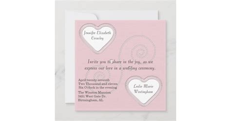 Two Hearts Wedding Invitation | Zazzle