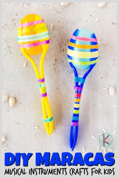 DIY Maracas Musical Instruments Crafts for Kids