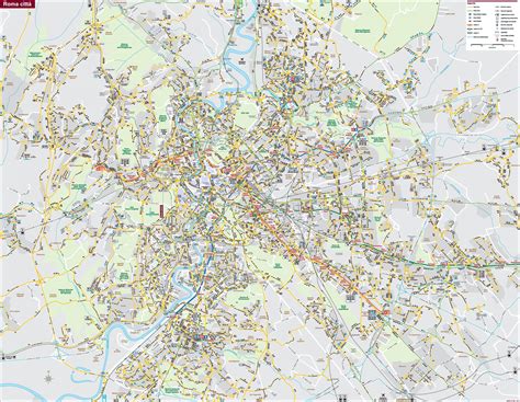 Rome bus route map - Rome Italy bus map (Lazio - Italy)